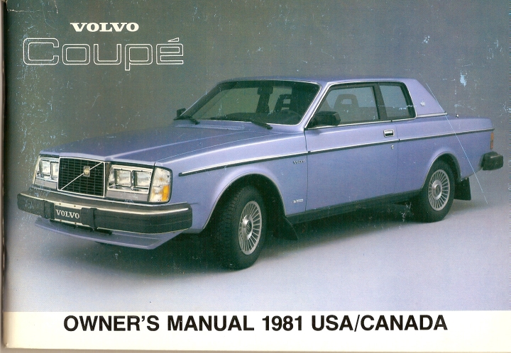 Frontside Volvo 262C Owner's Manual Year model 1981