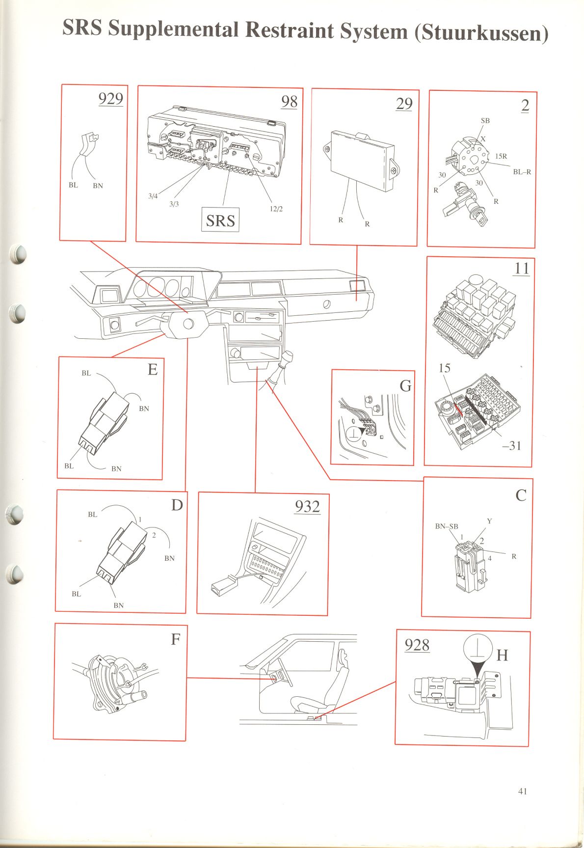 SRS Supplemental Restaint System (Stuurkussen)