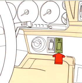 Heated rear window/door mirrors swith