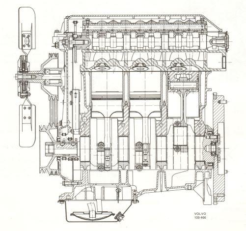 Moteur en coupe, vu de c�t�